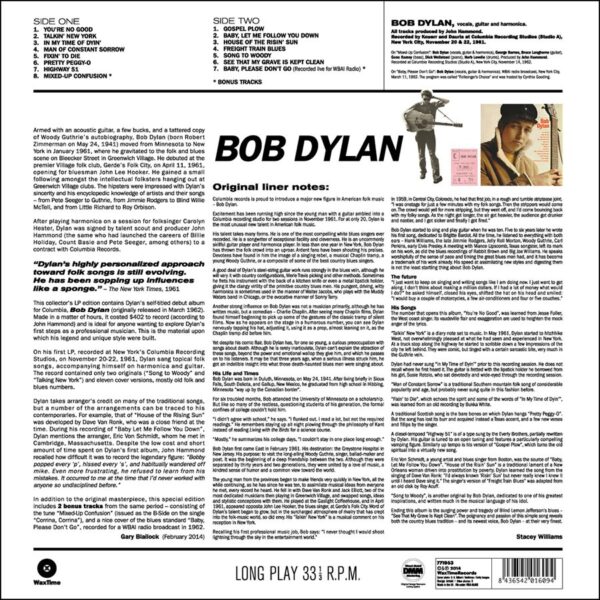 Bob Dylan ( Debut Album ) + 2 Bonus Tracks