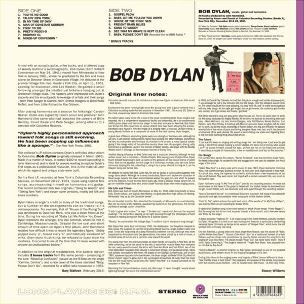 Bob Dylan ( Debut Album ) + 2 Bonus Tracks (იასამნისფერი ვინილი)