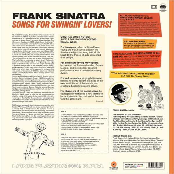 Frank Sinatra - Songs for Swingin´ Lovers! (სტაფილოსფერი ფირფიტა)