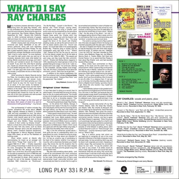 Ray Charles - What´D I Say - 180 Gram + 2 Bonus Tracks